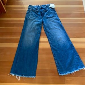 High waist wide leg mother jeans